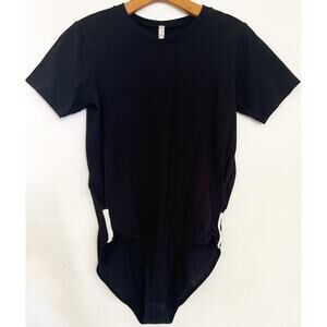 Free People Intimately In My Tee Bodysuit Women S Black Lightweight Short Sleeve